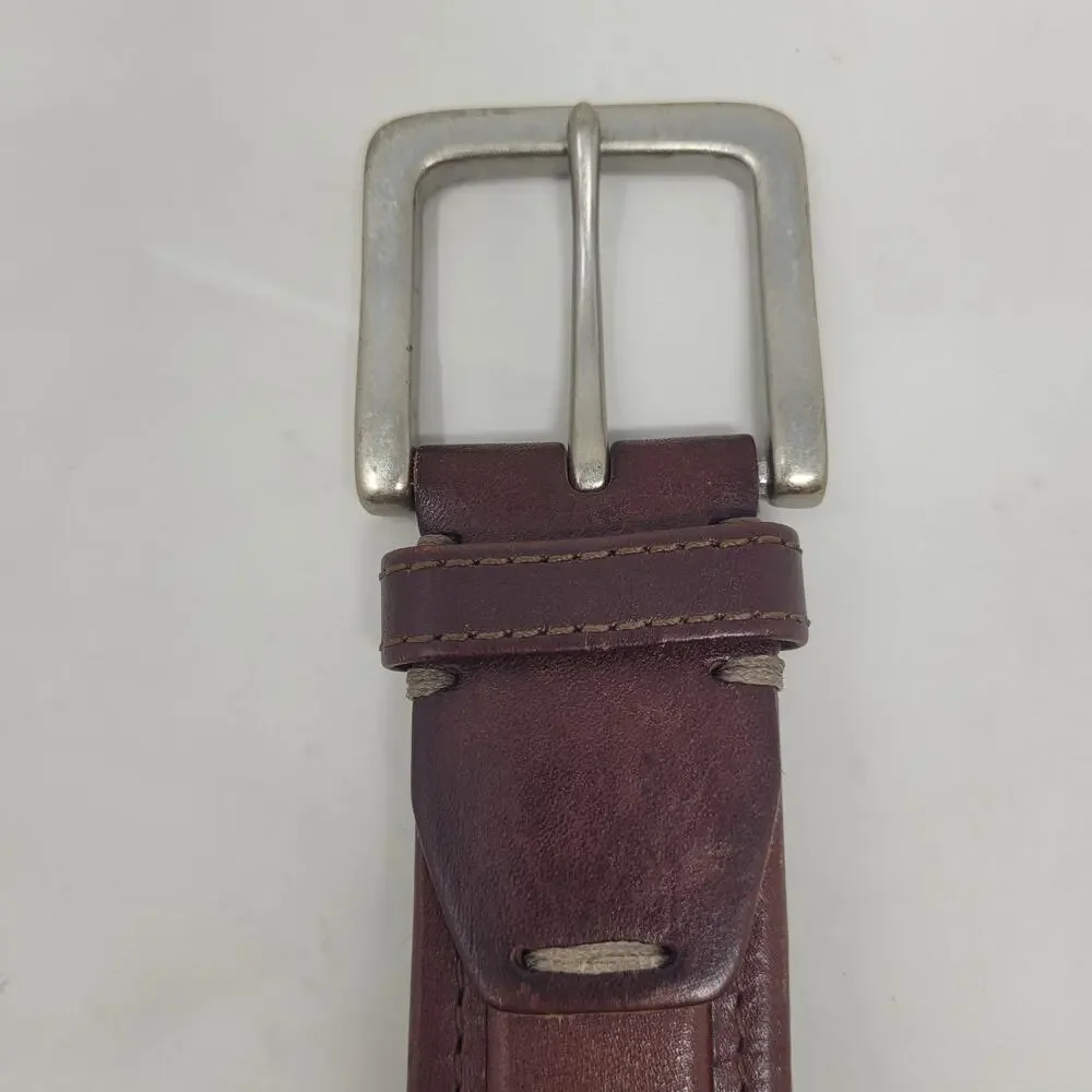 Lucky Brand Belt Mens 36 Brown Leather Industrial Rugged Utility Casual Work
